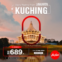 AirAsia increases flight frequency between Jakarta and Kuching to daily from 8 February 2024