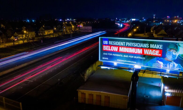 In Billboard Campaign, Physician Residents Say They’re Exploited