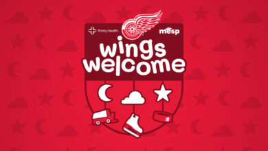 Red Wings fan from birth: first baby born at Trinity Health Hospital in 2024 helps launch new “Wings Welcome” program, presented by Michigan Education Savings Program