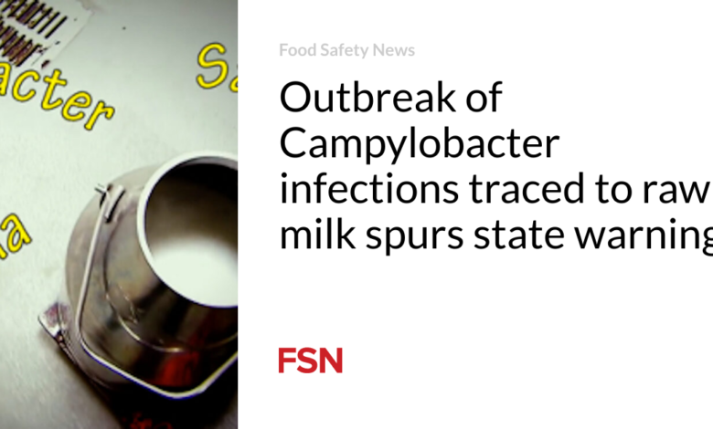 Outbreak of Campylobacter infections traced to raw milk spurs state warning