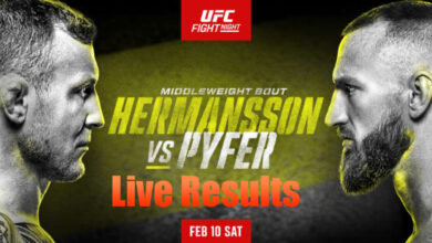 UFC Vegas 86 Live Results: Hermansson vs. Pyfer
