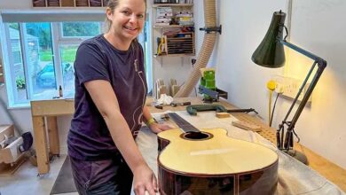 Rosie Heydenrych of Turnstone Guitar Company Incorporates English and Other Tonewoods in Her Stunning Custom Instruments