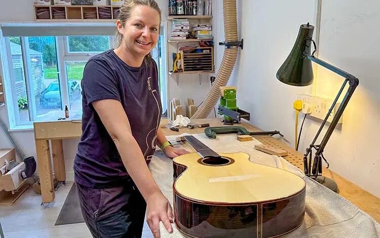 Rosie Heydenrych of Turnstone Guitar Company Incorporates English and Other Tonewoods in Her Stunning Custom Instruments