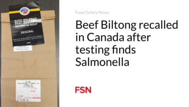 Beef Biltong recalled in Canada after testing finds Salmonella
