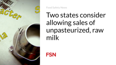 Two states consider allowing sales of unpasteurized, raw milk