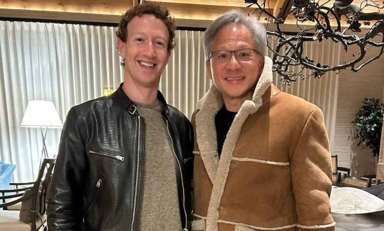 Mark Zuckerberg meets with Nvidia CEO Jensen Huang, calls him the “Taylor Swift of Tech”