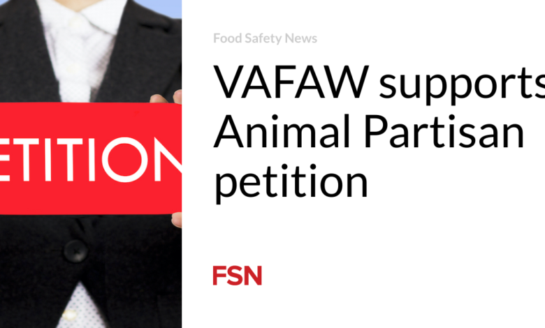 VAFAW supports Animal Partisan petition