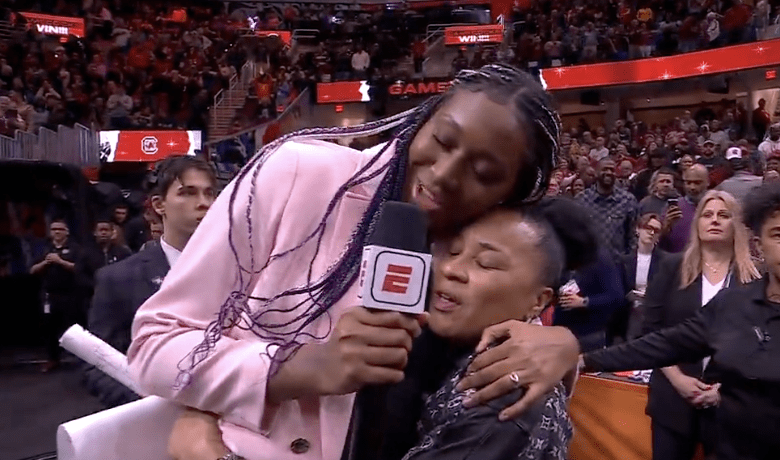 Fans Loved Dawn Staley’s Sweet Postgame Interview With Aliyah Boston After South Carolina’s Final Four Win