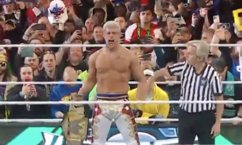 ‘This is crazy’: Pro fighters react to Cody Rhodes finishing his story in wild WrestleMania 40 headliner