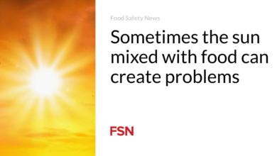 Sometimes the sun mixed with food can create problems