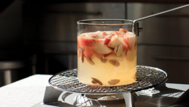 Iced White Tea with Peach and Almond