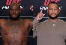 UFC on ESPN 56 video: Derrick Lewis vs. Rodrigo Nascimento make weight in St. Louis