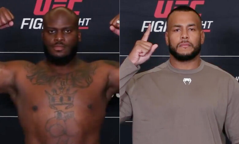 UFC on ESPN 56 video: Derrick Lewis vs. Rodrigo Nascimento make weight in St. Louis