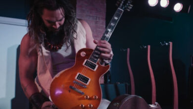 “The bass has been given the nickname ‘Momoa’s Koa’”: Jason Momoa is auctioning off a collection of Gibson and Fender Custom Shop guitars and handmade bass builds, including signed Slash and Billy Gibbons Les Pauls