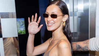 Bella Hadid Paired the Teeny-Tiniest Corset Dress With the Controversial Shoe of the Summer
