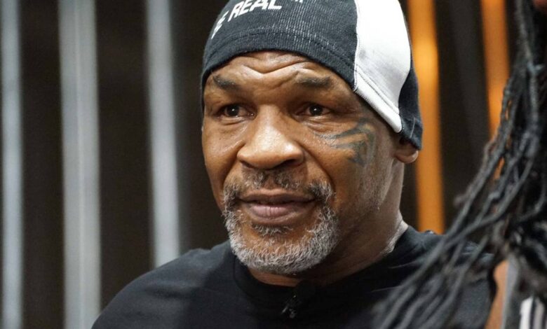 Mike Tyson pictured in wheelchair following serious health scare