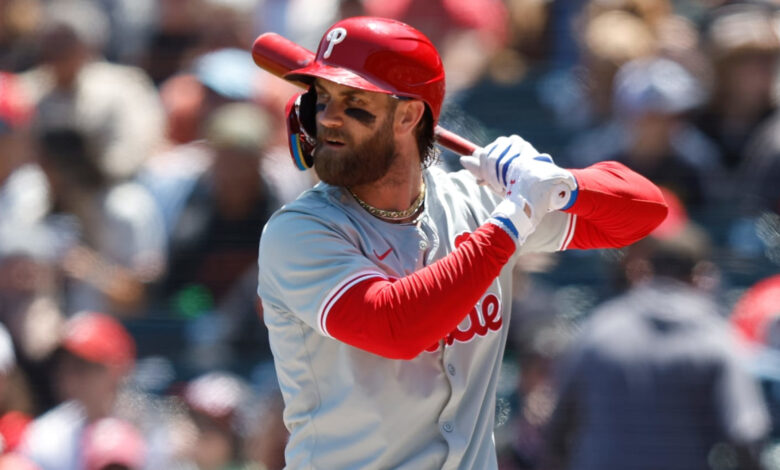 Video: Phillies, Giants Benches Clear After Bryce Harper Nearly Gets HBP in Face