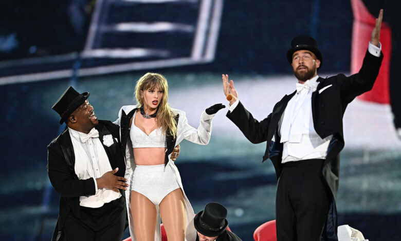 Travis Kelce Says It Was His Idea to Join Taylor Swift on Eras Tour Stage