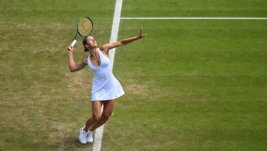 Marta Kostyuk Just Won Her Wimbledon Match in the Tennis Dress Version of Her Wedding Gown