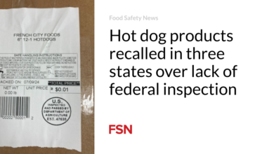 Hot dog products recalled in three states over lack of federal inspection