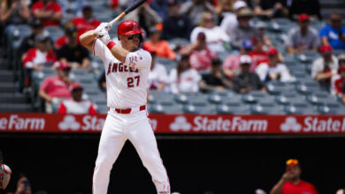 Angels’ Mike Trout Taken off Rehab Assignment After Setback to Knee Injury