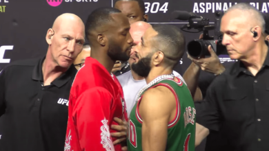 Watch: Edwards, Muhammad face-to-face in heated staredown