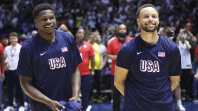 Steph hilariously goads Ant into challenging U.S. table tennis team