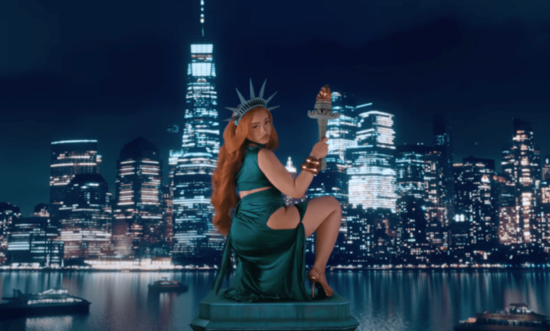 Ice Spice Twerks As Lady Liberty In “Oh Shhh…” Music Video Feat. Travis Scott