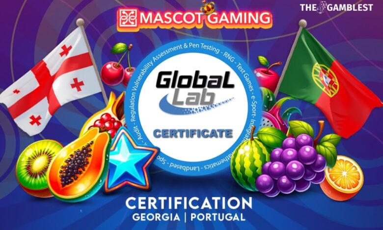 Mascot Gaming Certified in Georgia and Portugal by Global Lab