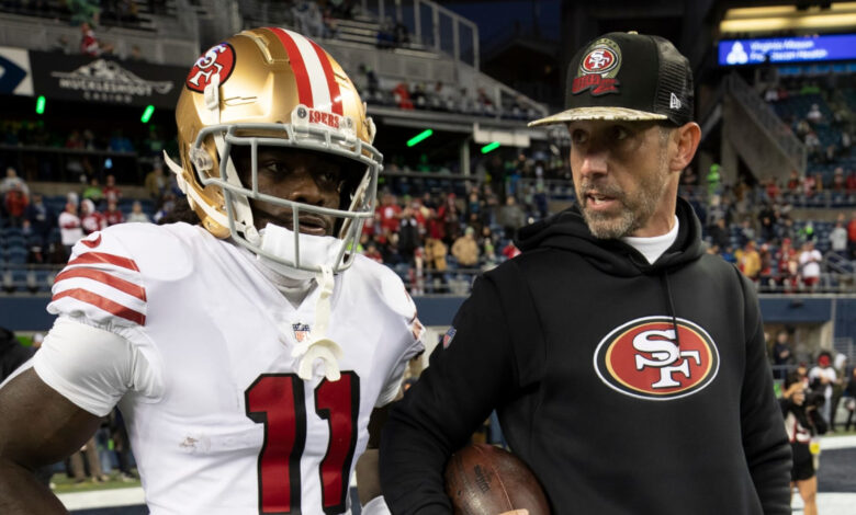 49ers HC Shanahan Explains Viral Video of Brandon Aiyuk ‘Bro Hug’ amid Contract Talks