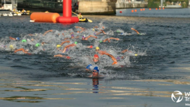 Olympic open water swimming races take place in Seine