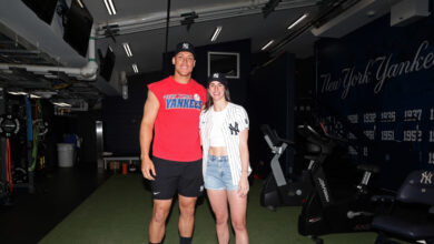 Video: Yankees’ Aaron Judge Gifts Jordan Shoes to WNBA’s Caitlin Clark