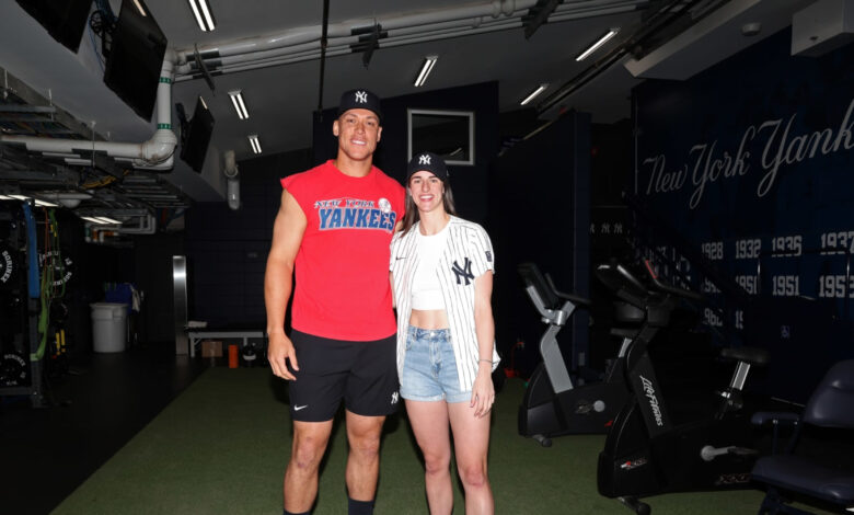 Video: Yankees’ Aaron Judge Gifts Jordan Shoes to WNBA’s Caitlin Clark