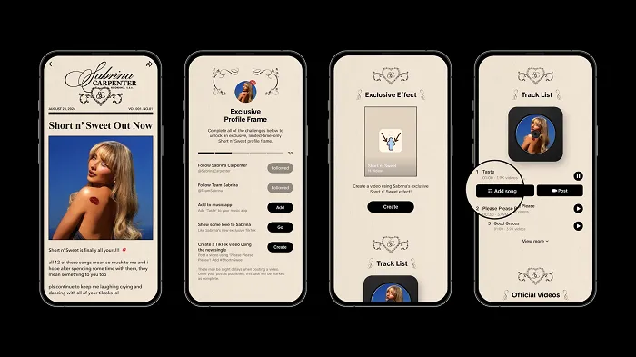 TikTok Launches In-App Experiences To Promote Sabrina Carpenter’s New Album
