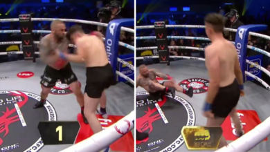 BKFC fighter snaps ankle in grisly injury and resets it himself during fight