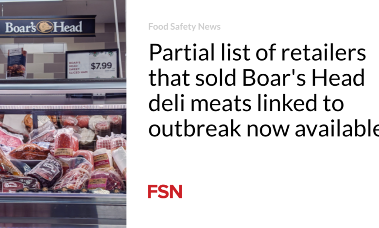 Partial list of retailers that sold Boar’s Head deli meats linked to outbreak now available