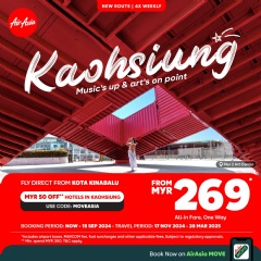 AirAsia strengthens connectivity from Kota Kinabalu with a new route to Kaohsiung