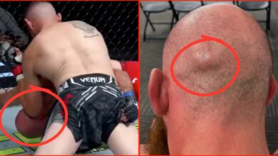 ‘This should be a no contest’… UFC fighter’s wife calls for first round KO loss to be overturned after ‘illegal elbow’