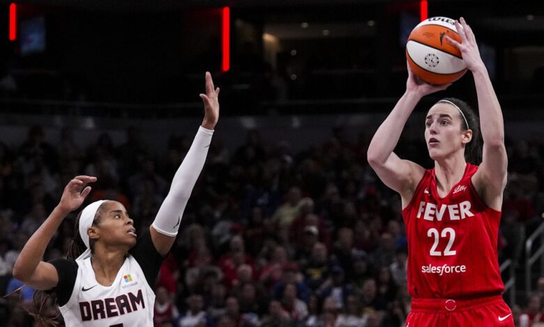 Caitlin Clark Hit One of the Coolest Three-Pointers of Her Career in Win Over Dream