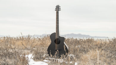 “You almost forget you’re playing a carbon fiber guitar… this is a lifestyle instrument that is ready for the stage, the studio and even the great outdoors”: KLOS Guitar’s Grand Cutaway Mini is made to go with you – wherever you want to play