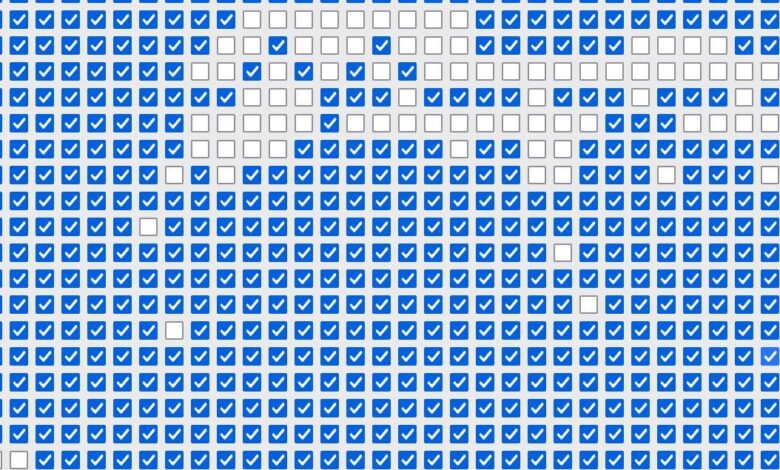 One Million Checkboxes players hid binary, QR codes and rickrolls among the boxes during its two week war