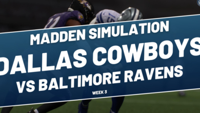 Dallas Cowboys lose heartbreaker to Baltimore Ravens in Madden simulation