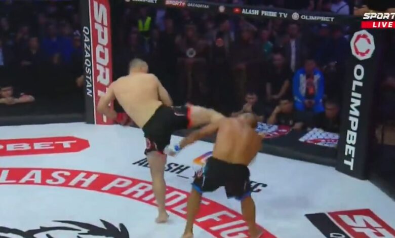 Watch UFC vet Damir Ismagulov score spectacular spinning kick knockout