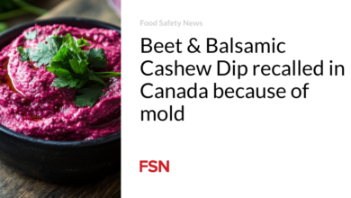 Beet & Balsamic Cashew Dip recalled in Canada because of mold