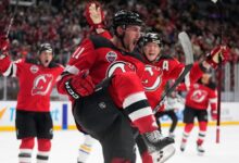 Devils down Sabres in season opener in Prague