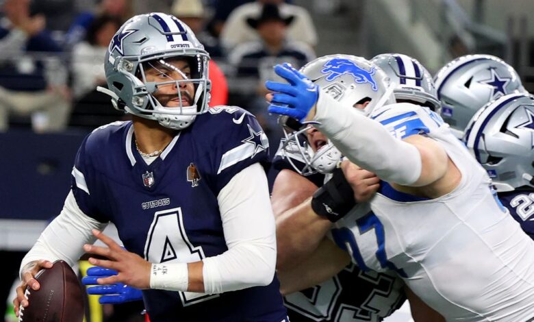 Cowboys are 3-point underdogs at home next week to the Lions