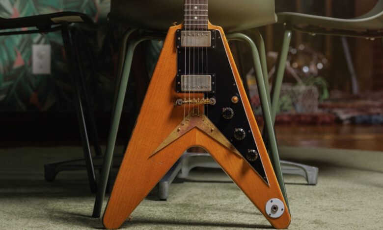 “It’s every bit as good as a Flying V of old, except you don’t have the liability of bringing out a unicorn guitar”: Joe Bonamassa’s 1958 “Amos” Flying V was owned by Norm Harris and featured in Spinal Tap – now it’s been recreated by Gibson’s M