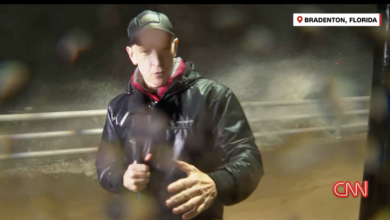 Anderson Cooper Hit In The Face By Flying Debris While Covering Hurricane Milton Live For CNN