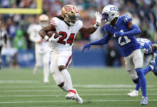 49ers RB Jordan Mason returns to action after a shoulder injury