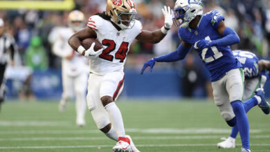 49ers RB Jordan Mason returns to action after a shoulder injury